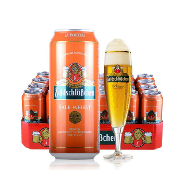 进口啤酒！费尔德堡 小麦啤 500ml*24听