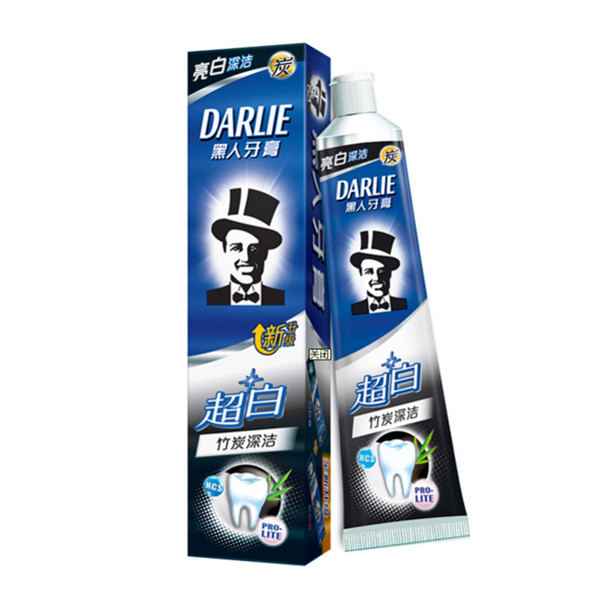 亮白洁齿！黑人超白竹炭美白多效护理护牙双重美白组合！