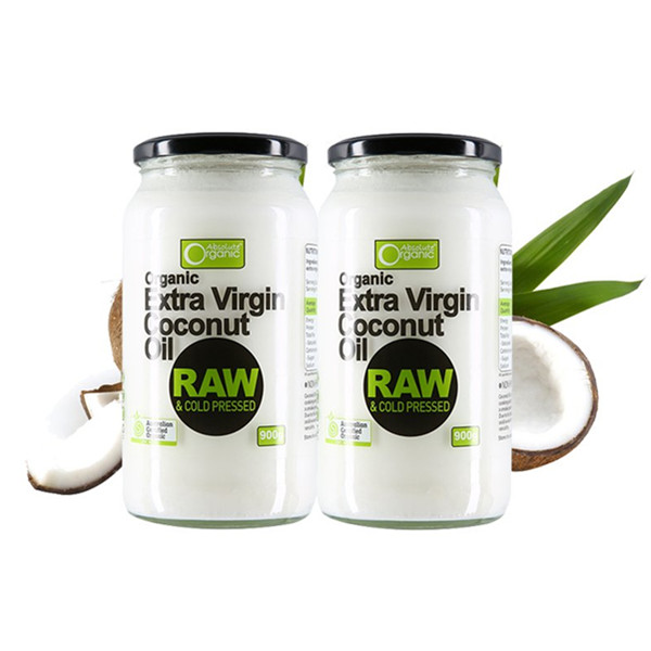自然有机！Absolute Organic冷榨椰子油900克*2罐