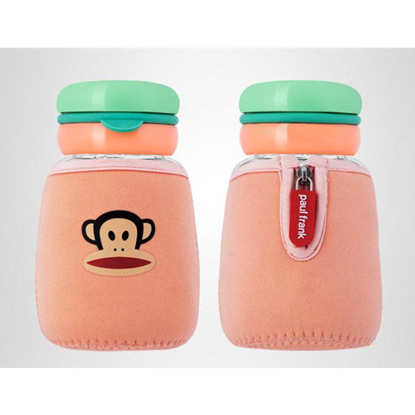 颜值担当！Paulfrank 大嘴猴 便携玻璃杯 280ml