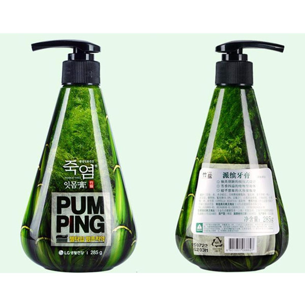 中秋价！LG 竹盐 派缤按压式牙膏 285g*2瓶