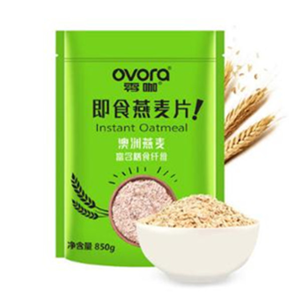 富含膳食纤维！ovora 零咖 即食燕麦片 850g*2包
