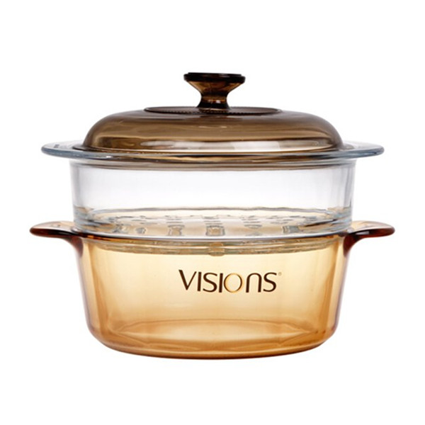安全耐用！康宁VISIONS晶彩透明蒸锅VS-22+VSM-20 2.25升