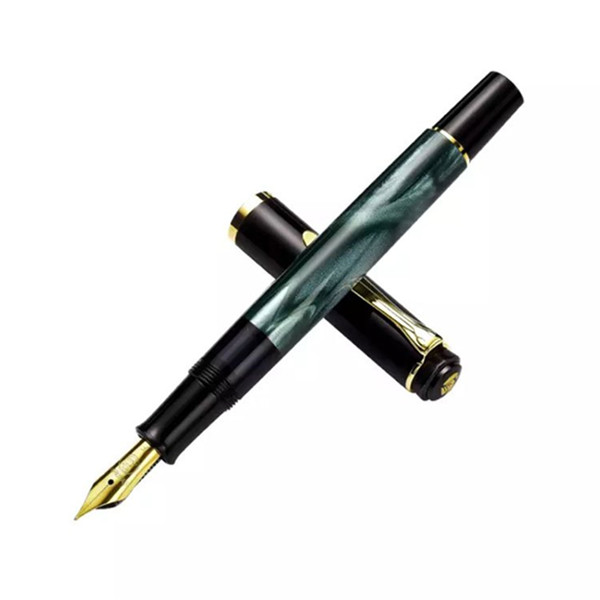 落笔顺畅！Pelikan百利金24K镀金尖活塞上墨水钢笔M200