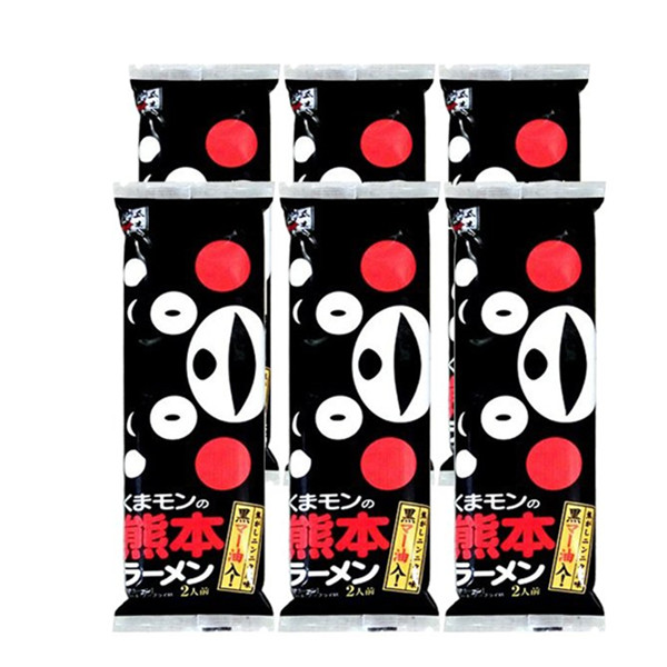 弹性浓厚！五木熊本黑蒜油味焦香猪骨浓汤面6袋