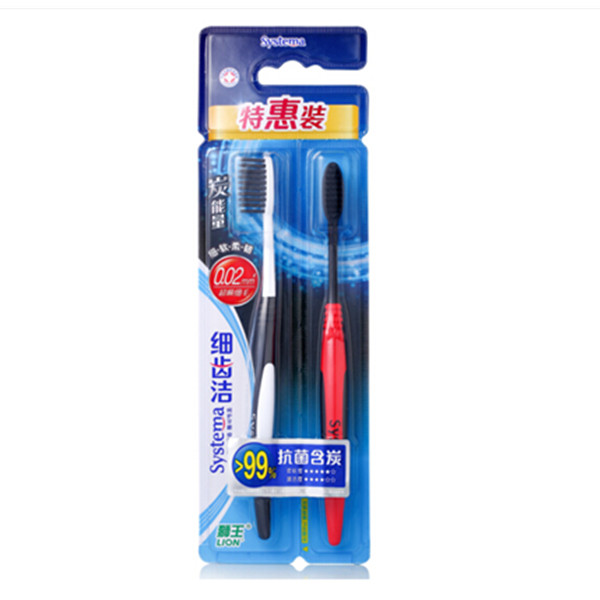 特惠装！狮王（Lion）细齿洁炭能量牙刷
