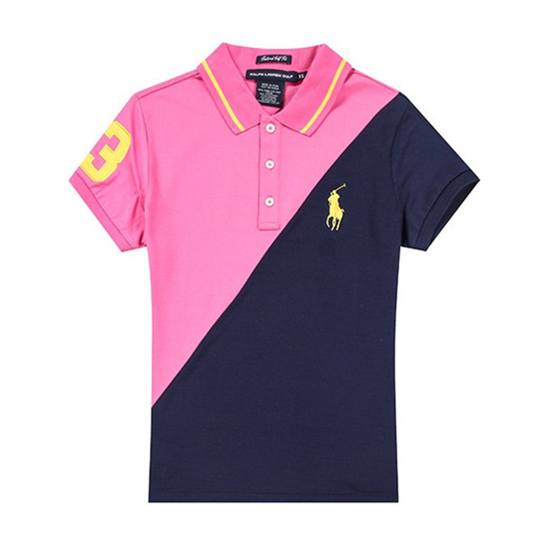 潮流拼色！POLO RALPH LAUREN拉尔夫·劳伦女款拼接色短袖POLO衫