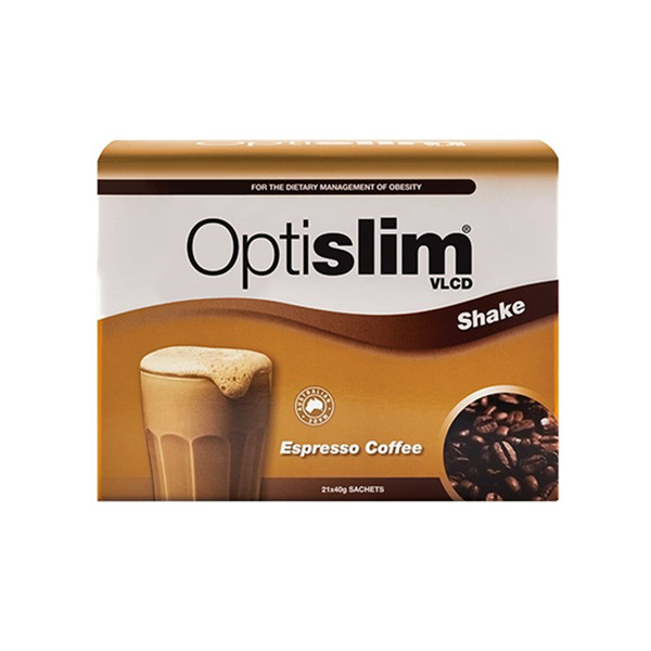 低脂低卡！Optislim低卡瘦身代餐奶昔咖啡味40克*21包/盒