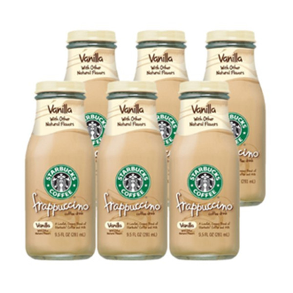 经典味道！STARBUCKS星巴克星冰乐香草味281毫升/瓶6瓶