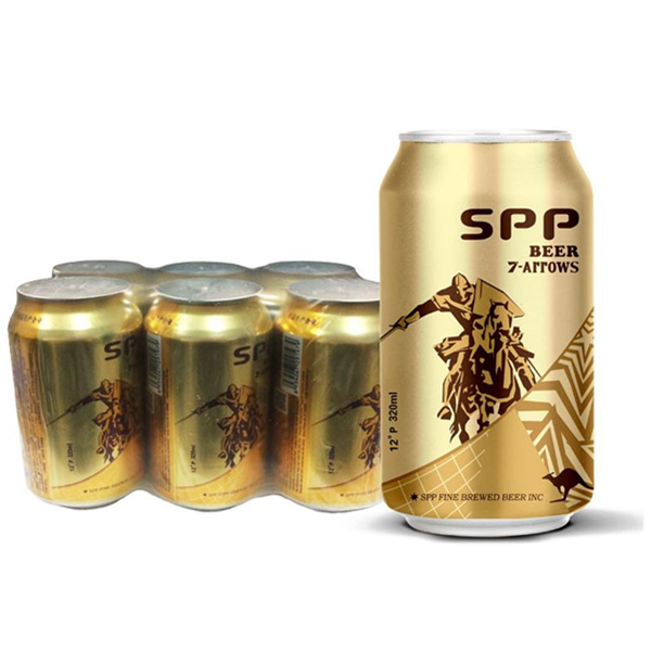 淡雅酒花香！七箭 SPP精酿原浆啤酒 320ml*6听