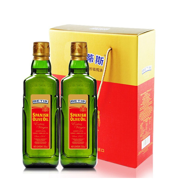 皇室用油！BETIS贝蒂斯特级初榨橄榄油500毫升*2瓶礼盒装