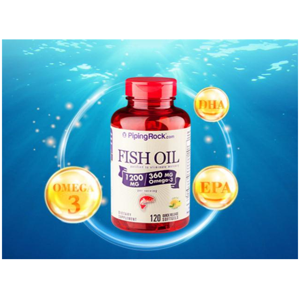 清理血管！PipingRock Omega3 鱼油软胶囊 1200mg*120粒