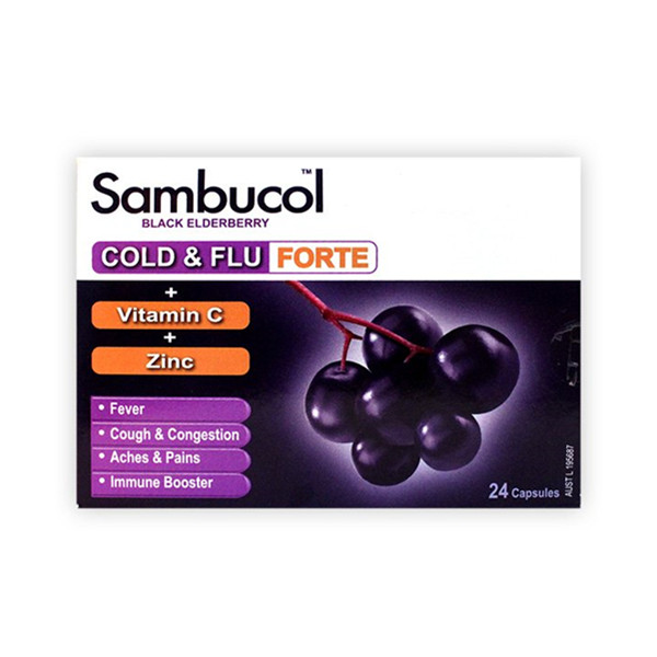 增强免疫！Sambucol小黑果VC+锌胶囊24粒/盒