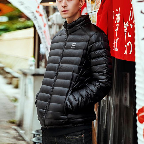 基础百搭！森马 男士 轻薄立领羽绒服