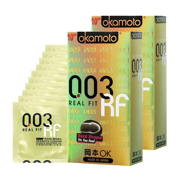 纤薄细腻！okamoto冈本003黄金装10个/盒*2盒装
