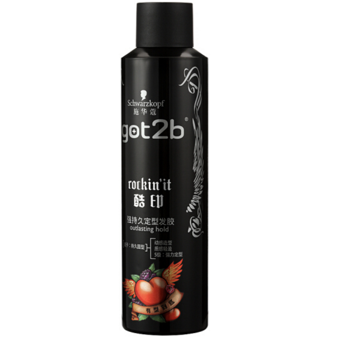 强力塑形！施华蔻 got2b酷印强持久定型发胶250ml