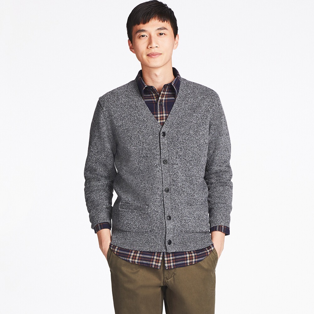 双11预售！UNIQLO优衣库羊仔毛V领针织开衫400634
