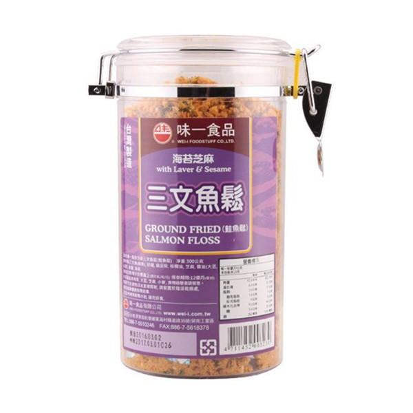 口感细腻！味一海苔芝麻三文鱼松300克
