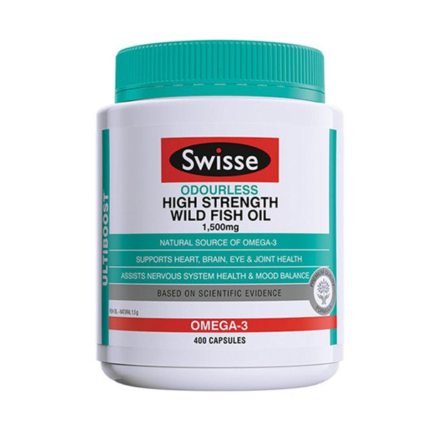 维持健康！Swisse 无味深海鱼油400粒/瓶