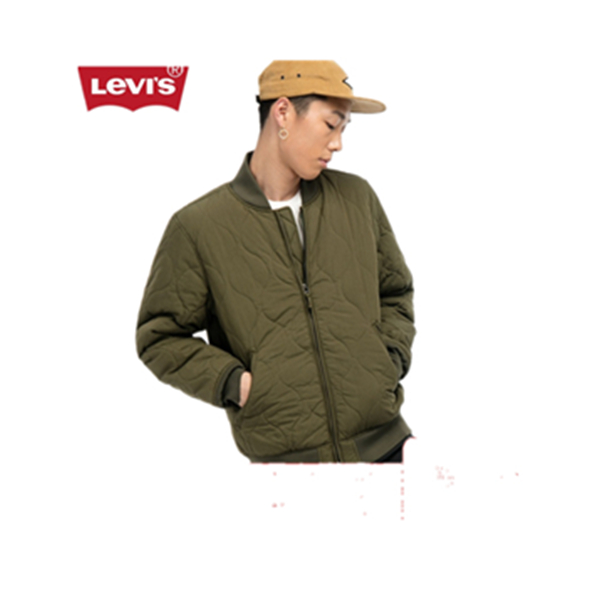 双11预售！Levi's李维斯男士立领军绿色夹克外套