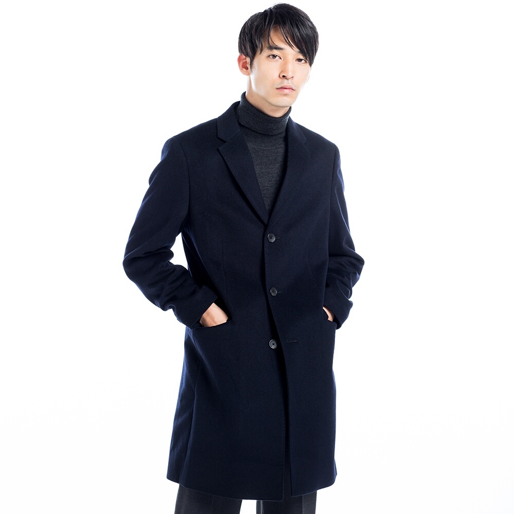双11预售！UNIQLO优衣库羊毛羊绒混纺长大衣400518