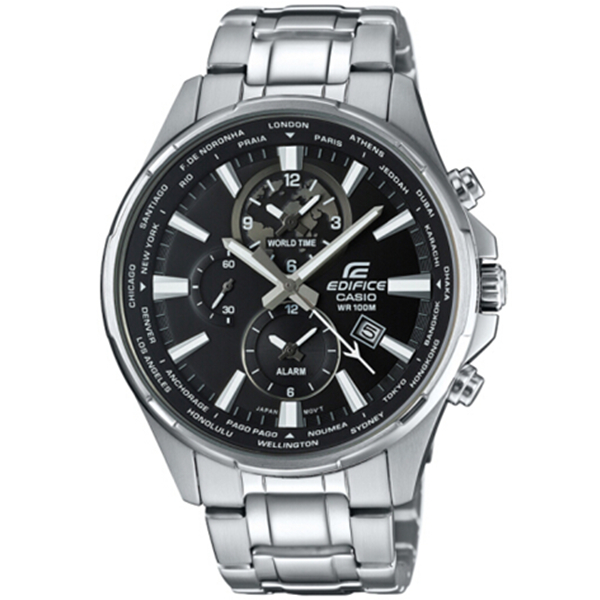 时尚造型！卡西欧EDIFICE系列石英男表EFR-304D-1A