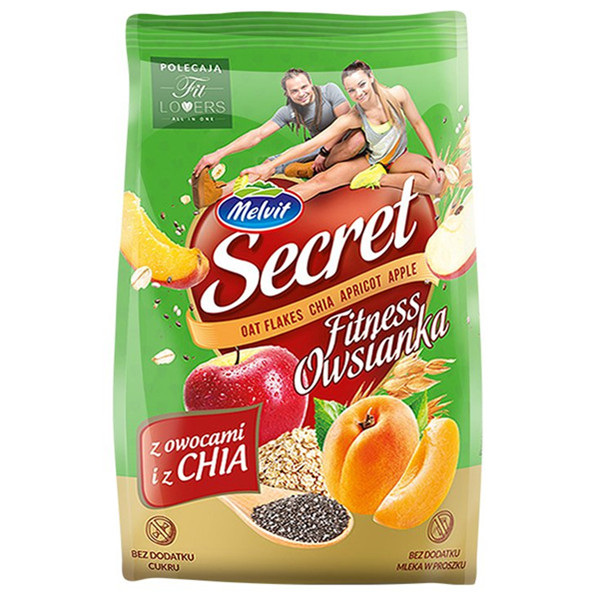 膳食纤维！Melvit麦尔维特波兰水果奇亚籽燕麦片350克/袋