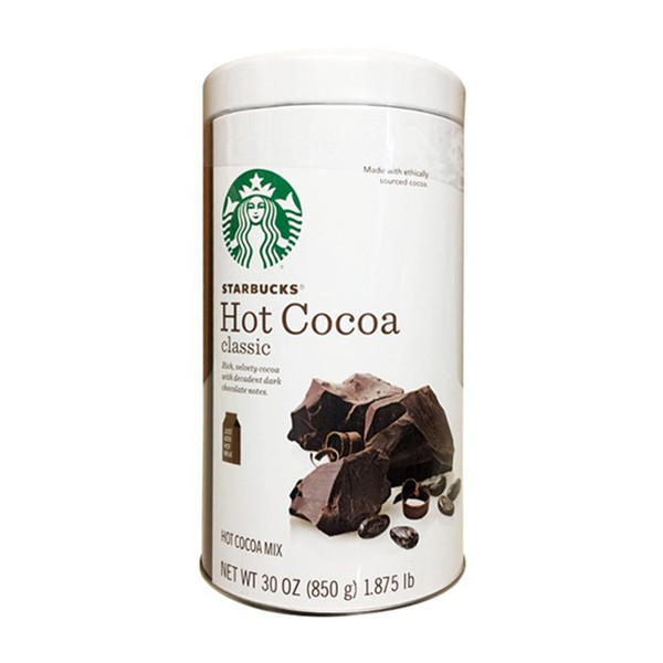 口感丝滑！STARBUCKS星巴克经典烘焙速溶热可可粉850克