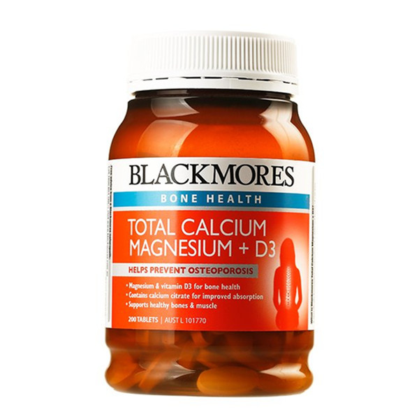 合理配方！BLACKMORES澳佳宝活性钙镁+维生素D3片200片