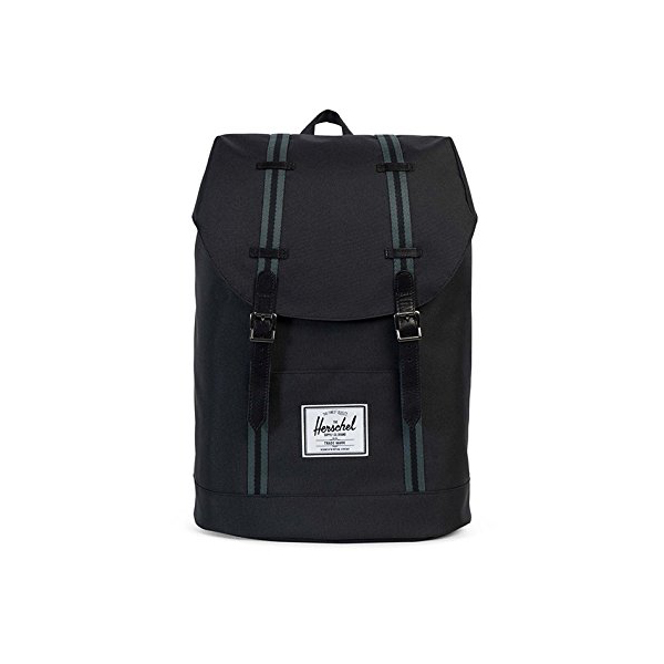 经典百搭！Herschel RETREAT 双肩包 黑色