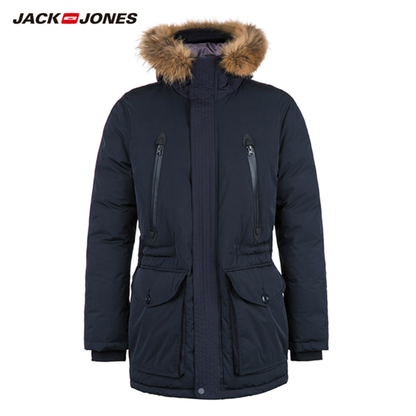 狂欢双十一！JackJones杰克琼斯 连帽纯色羽绒服
