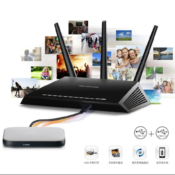 双11好价！NETGEAR美国网件R7000高速光纤双频千兆无线路由器