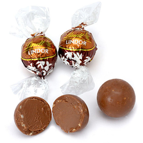 细腻柔滑！Lindt瑞士莲软心榛果牛奶巧克力144克/袋