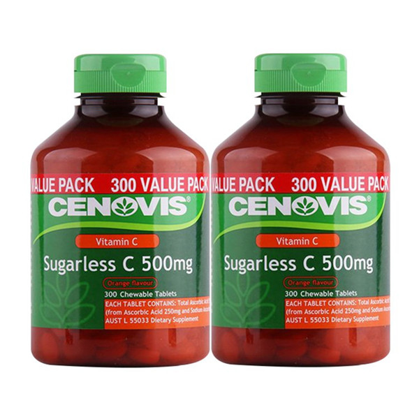 增强免疫！Cenovis维C咀嚼片300片*2瓶