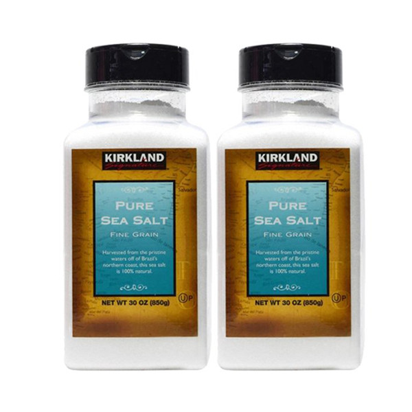 美味升级！KIRKLAND SIGNATURE科克兰天然纯海盐850克/瓶2瓶