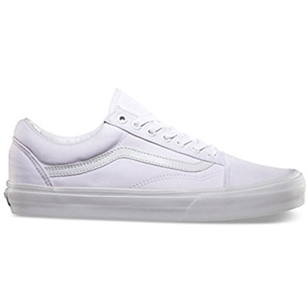 纯白潮鞋！Vans Old Skool Unisex帆布鞋VN000D3HW00