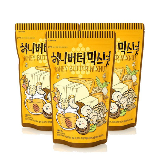 口感酥香！Tom's Farm汤姆农场蜂蜜黄油混合坚果220克/袋3袋