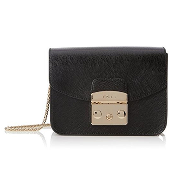 意大利产！FURLA  Metropolis 真皮方块包