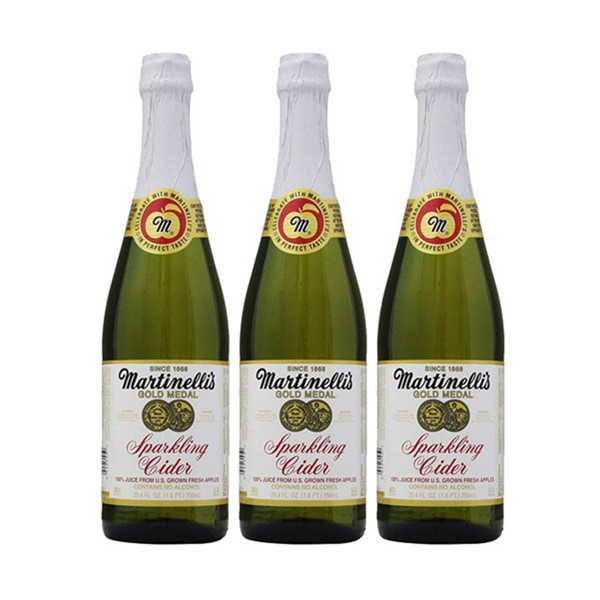 狂欢新宠！MARTINELLI'S无酒精香槟气泡苹果汁3瓶