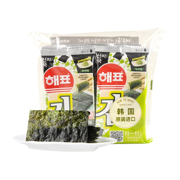 入口即化！海牌韩国进口海苔芥末味2克/袋8袋入