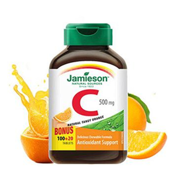 加拿大进口！健美生 天然维生素C咀嚼片 120片
