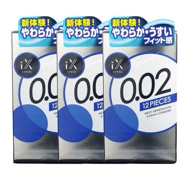 透明柔软！JEX 002非乳胶超薄0.02毫米避孕套12只装3盒