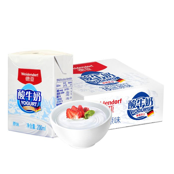 黄金奶源带！Weidendorf 德亚 酸牛奶 200ml*15/箱