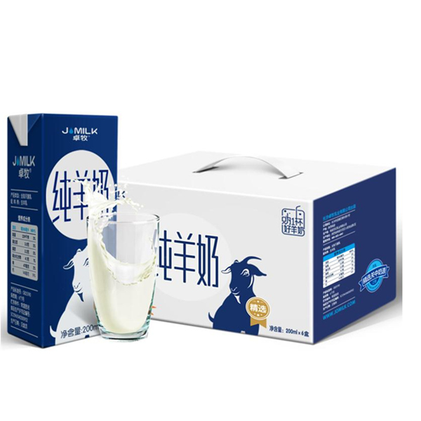 CCTV播出品牌！卓牧 0添加纯山羊奶 200ml*6瓶