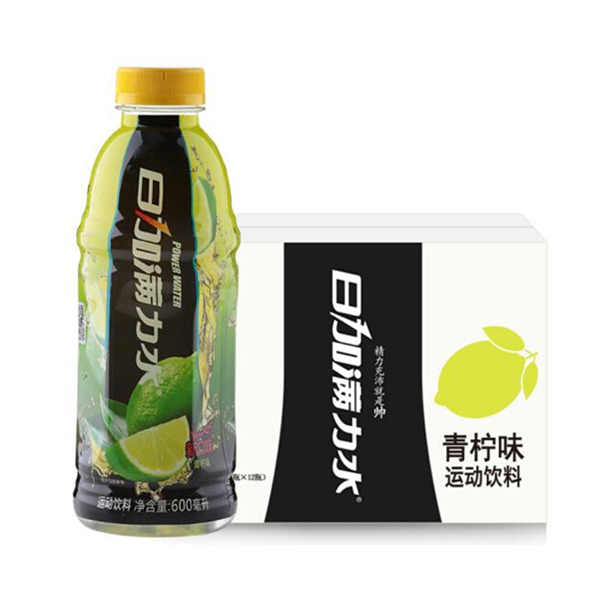 补充水份！日加满 力水运动饮料 青柠味 600ml*12瓶