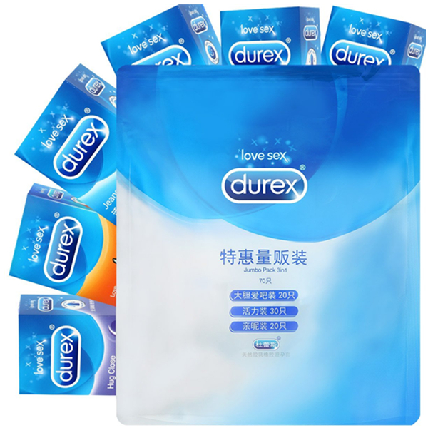 多种体验！Durex杜蕾斯避孕套家庭装70只