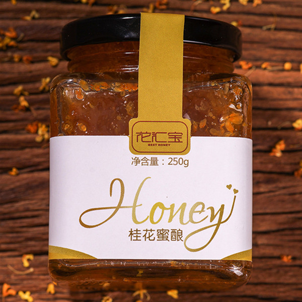 丝滑细腻！花汇宝桂花蜂蜜雪蜜纯正天然农家自产土取蜂巢野生蜜源