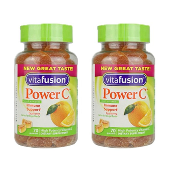 美白抗感冒！vitafusion维生素C软糖70粒/瓶2瓶装