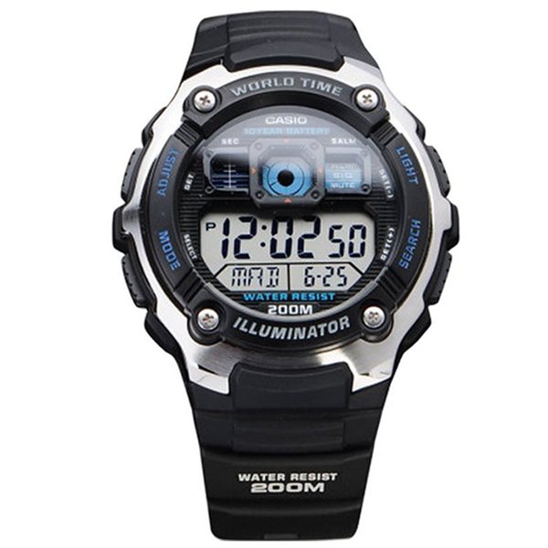功能齐全！Casio卡西欧休闲男表AE-2000W-1A