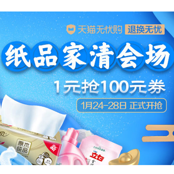 促销活动：天猫年货节纸品家清会场